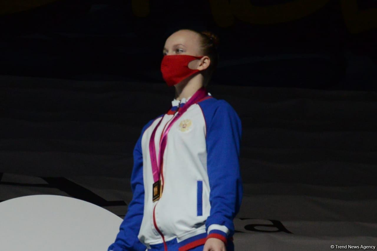 Winners of Aerobic Gymnastics World Age Group Competition in individual program and trios awarded in Baku (PHOTO)