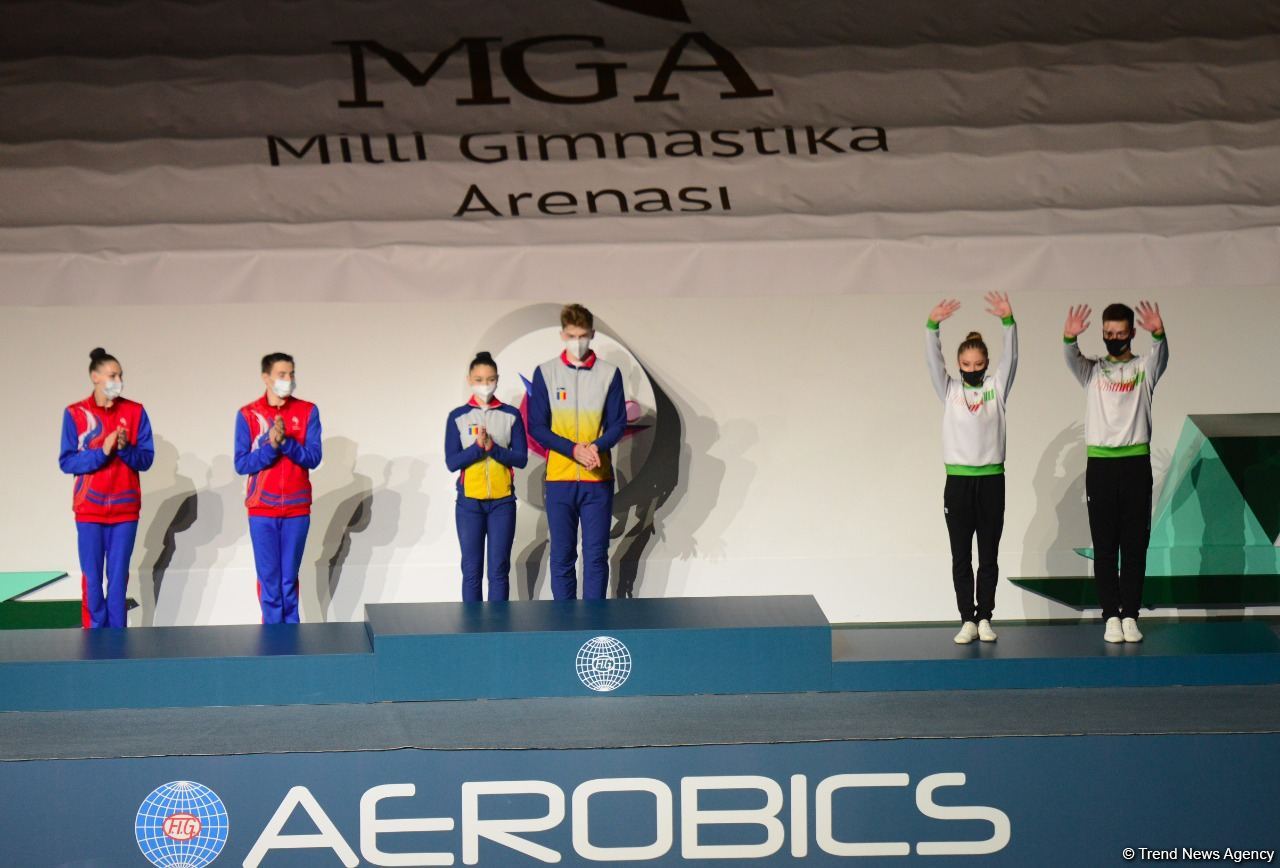 Winners and prize-winners of Aerobic Gymnastics World Age Group Competition awarded in Baku (PHOTO)