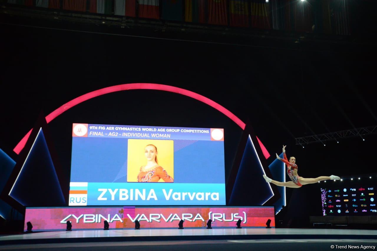 Russian athlete takes gold at World Aerobic Gymnastics Competition in Baku (PHOTO)