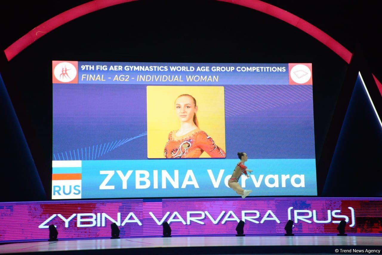 Russian athlete takes gold at World Aerobic Gymnastics Competition in Baku (PHOTO)