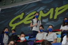Azerbaijani gymnasts meet with multiple European and world champion in Baku (PHOTO)