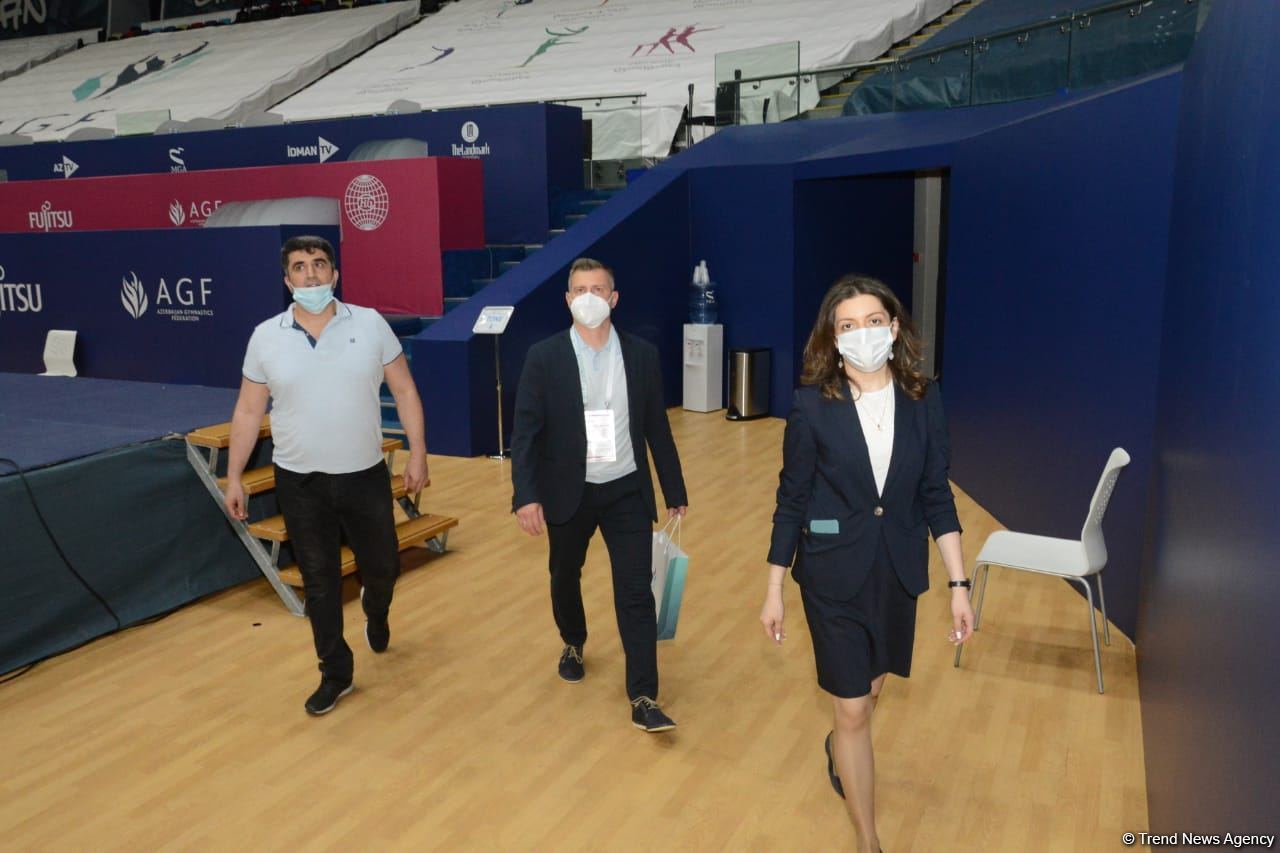 Azerbaijani gymnasts meet with multiple European and world champion in Baku (PHOTO)