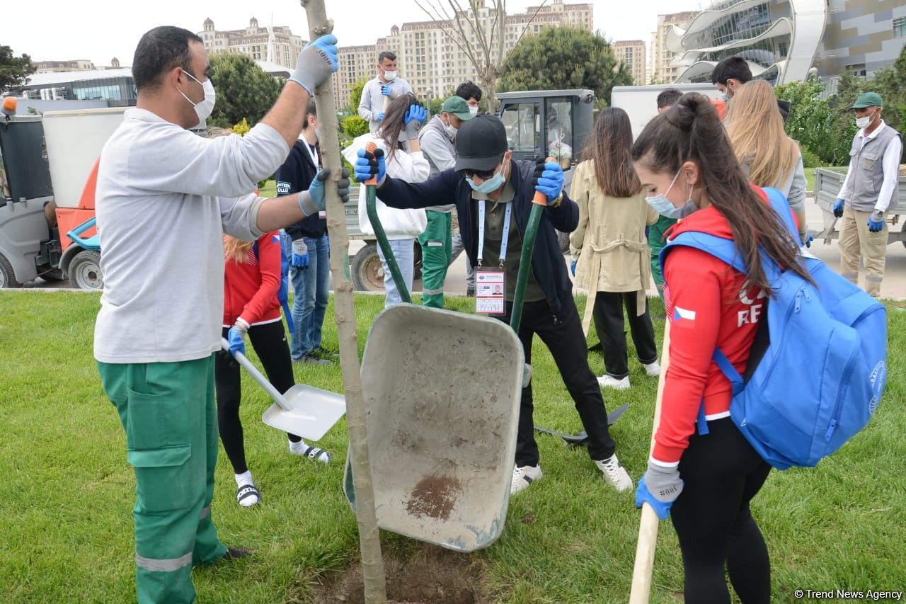 Tree planting held in Baku on eve of World Aerobic Gymnastics Championship (PHOTO)