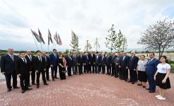 Azerbaijani president takes part in laying foundation for restoration of Aghdam city (PHOTO)