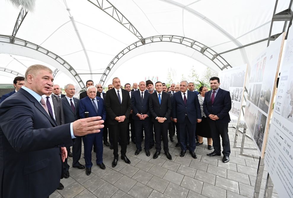 Azerbaijani president takes part in laying foundation for restoration of Aghdam city (PHOTO)