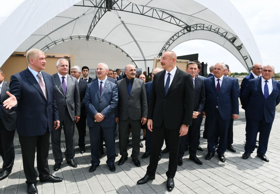 Azerbaijani president takes part in laying foundation for restoration of Aghdam city (PHOTO)