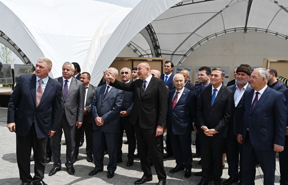 Azerbaijani president takes part in laying foundation for restoration of Aghdam city (PHOTO)