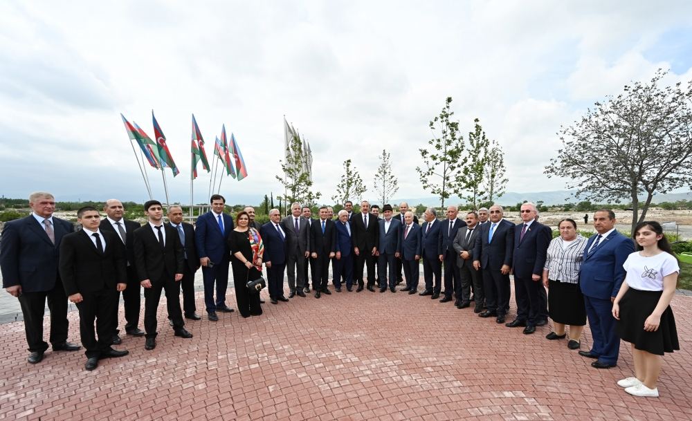 Azerbaijani president takes part in laying foundation for restoration of Aghdam city (PHOTO)