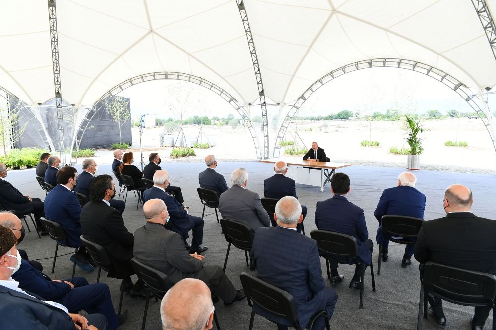 Azerbaijani president takes part in laying foundation for restoration of Aghdam city (PHOTO)