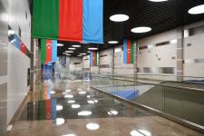 President Ilham Aliyev views conditions created at 'November 8' subway station (PHOTO)