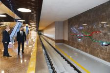 President Ilham Aliyev views conditions created at 'November 8' subway station (PHOTO)