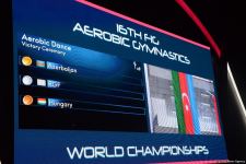 Baku holds ceremony of awarding winners of World Aerobic Gymnastics Championships among groups and in individual program (PHOTO)