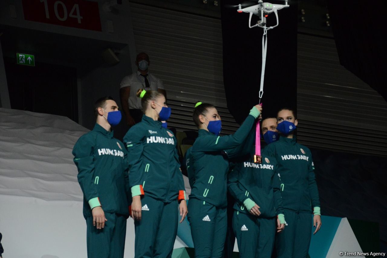 Baku holds ceremony of awarding winners of World Aerobic Gymnastics Championships among groups and in individual program (PHOTO)