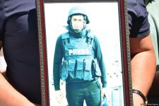 Baku hosts funeral ceremony for Azerbaijani martyr journalist (PHOTO)