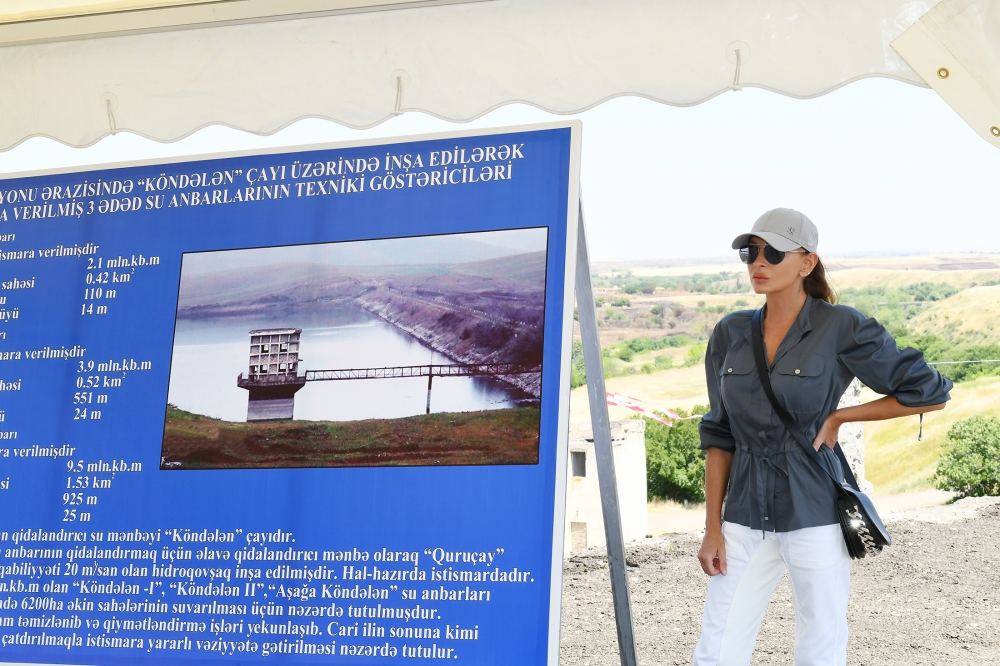 President Ilham Aliyev visits Ashaghy Kondalanchay reservoir in Fuzuli (PHOTO)