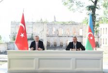 Azerbaijani, Turkish presidents make press statements (PHOTO/VIDEO)