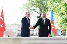 Azerbaijani, Turkish presidents make press statements (PHOTO/VIDEO)