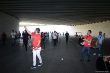 Fans preparing to watch Turkey vs Wales football match at Baku Olympic Stadium (PHOTO)