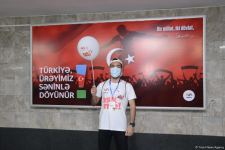 Fans preparing to watch Turkey vs Wales football match at Baku Olympic Stadium (PHOTO)