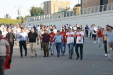 Fans preparing to watch Turkey vs Wales football match at Baku Olympic Stadium (PHOTO)