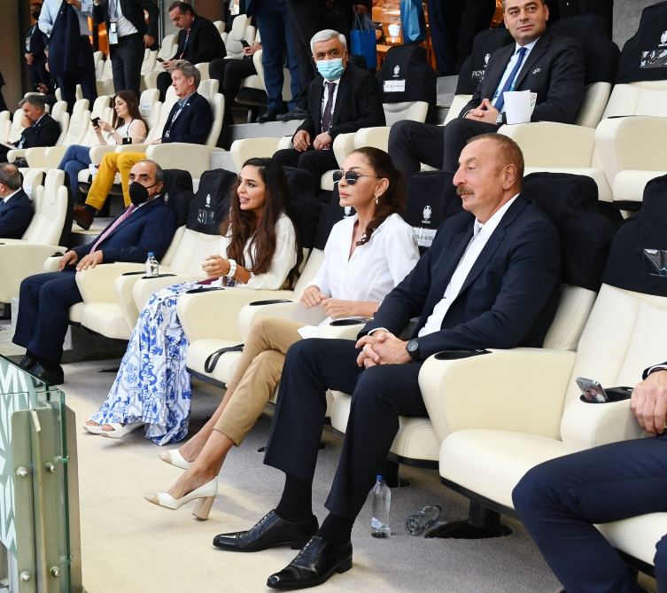 Azerbaijani, Turkish presidents watch Turkey vs Wales football match (FOTO)