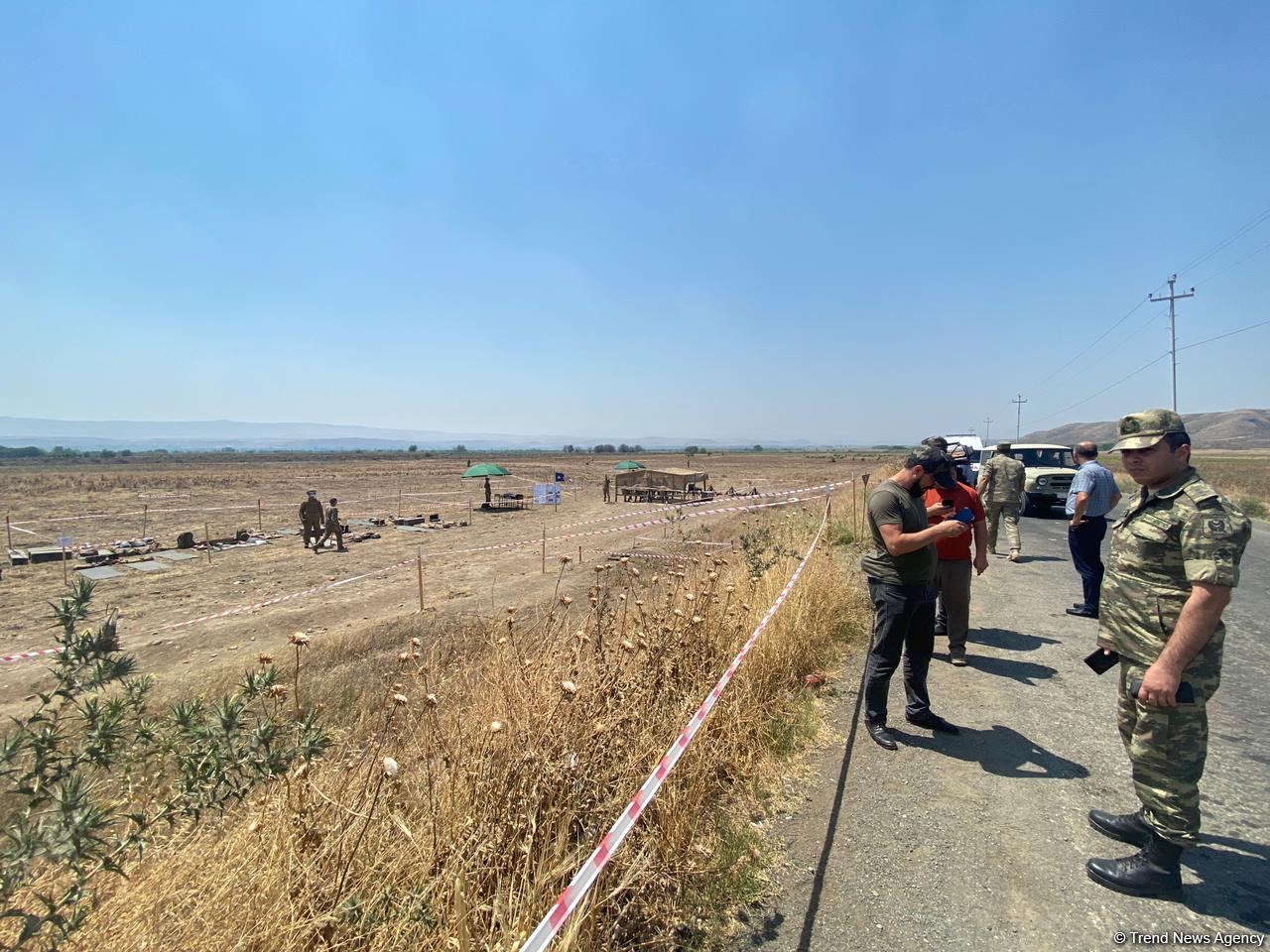 Azerbaijani journalists arrive in liberated Fuzuli to view de-mining process (PHOTO)