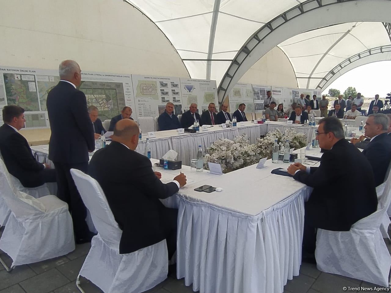 Azerbaijan's deputy PM chairs meeting in liberated Aghdam (PHOTO)