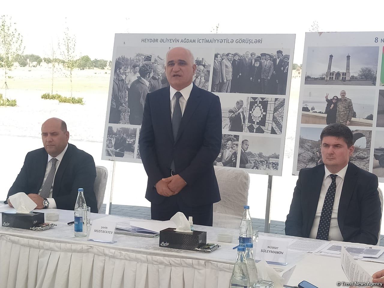 Azerbaijan's deputy PM chairs meeting in liberated Aghdam (PHOTO)