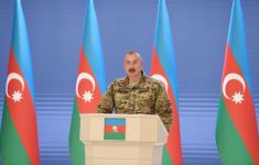 President Ilham Aliyev meets with leadership and a group of military personnel of Azerbaijani Army on Armed Forces Day (PHOTO)