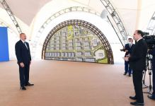 Azerbaijani president lays foundation stone for Alat Free Economic Zone, interviewed by Azerbaijan Television (PHOTO)
