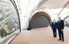 Azerbaijani president lays foundation stone for Alat Free Economic Zone, interviewed by Azerbaijan Television (PHOTO)