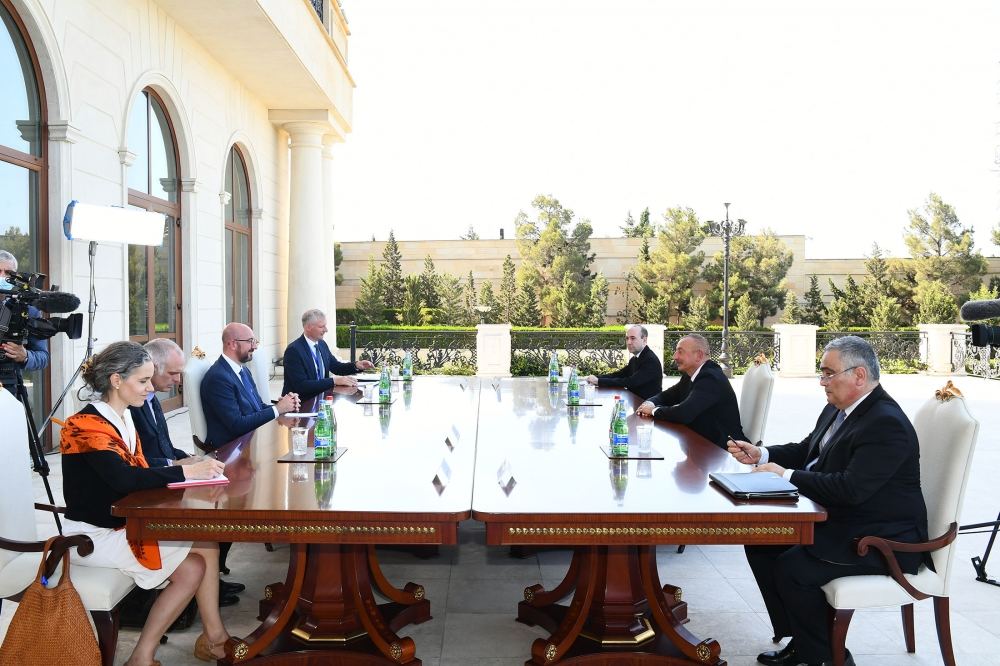President Ilham Aliyev and President of European Council Charles Michel have joint working dinner (PHOTO)