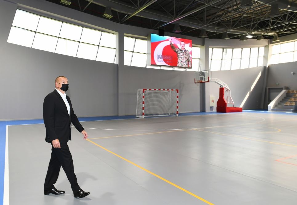 President Ilham Aliyev attends opening of Goranboy Olympic Sports Complex (PHOTO)
