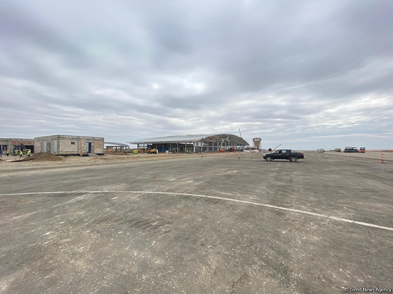Azerbaijani working groups inspecting Fuzuli Airport (PHOTO)