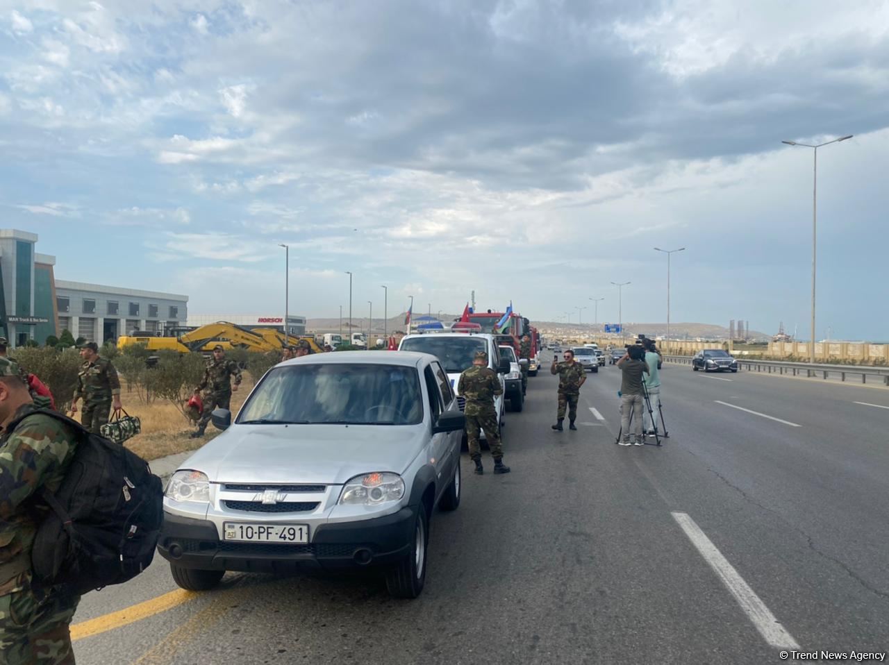 Another group of Azerbaijani firefighters leaves for Turkey to extinguish forest fires (PHOTO)