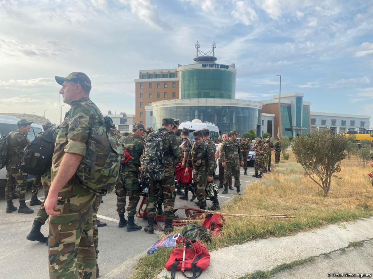 Another group of Azerbaijani firefighters leaves for Turkey to extinguish forest fires (PHOTO)
