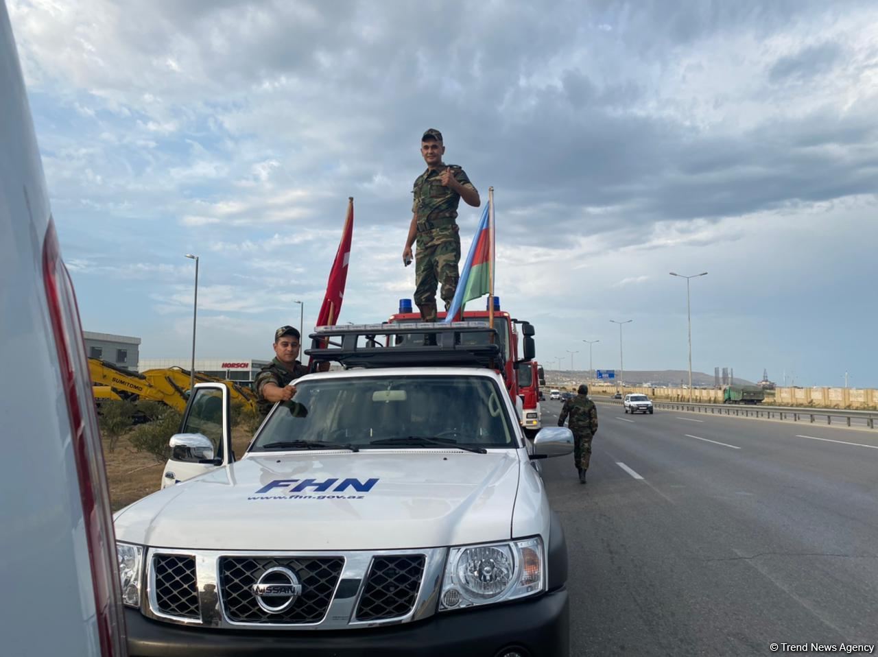 Another group of Azerbaijani firefighters leaves for Turkey to extinguish forest fires (PHOTO)