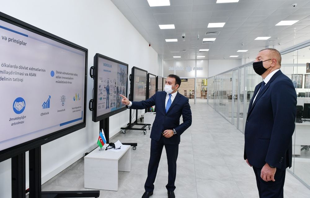Azerbaijani president attends opening of new ASAN Service Center in Baku (PHOTO)