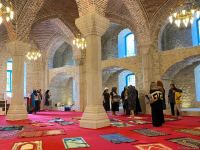 Natives of Azerbaijan's Shusha perform prayer at Govhar Agha mosque (PHOTO)