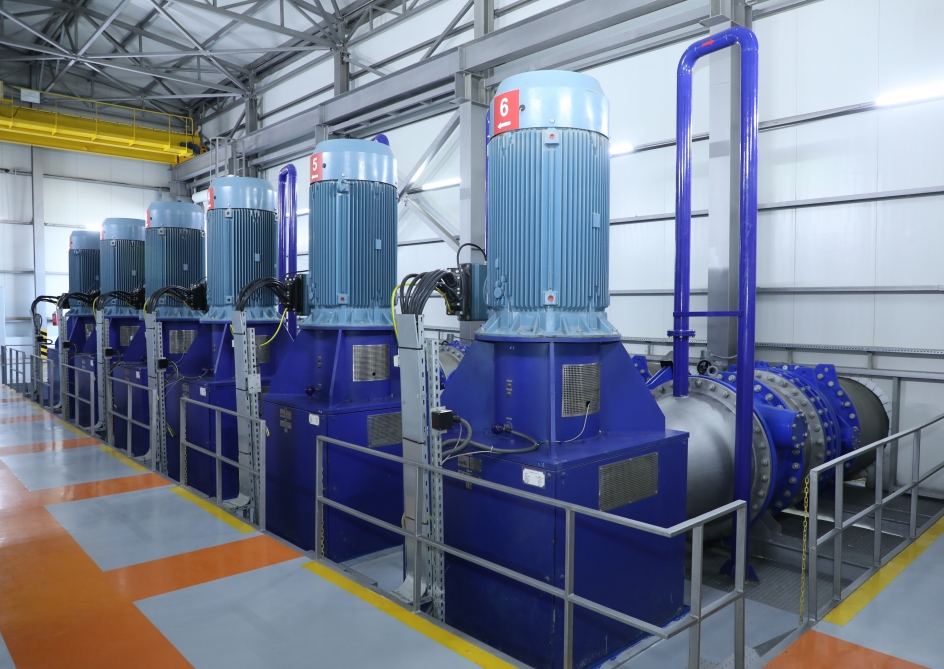 President Ilham Aliyev launches new overpass pumping station of Sumgayit Power Plant (PHOTO)