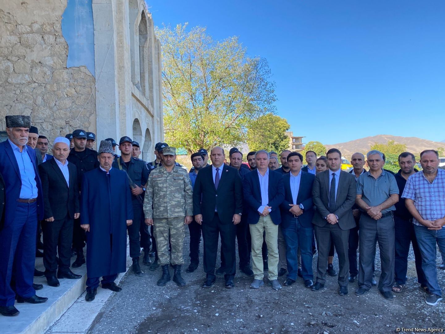 Address of Azerbaijani president to people on Remembrance Day broadcast in front of Juma Mosque in Aghdam (PHOTO)