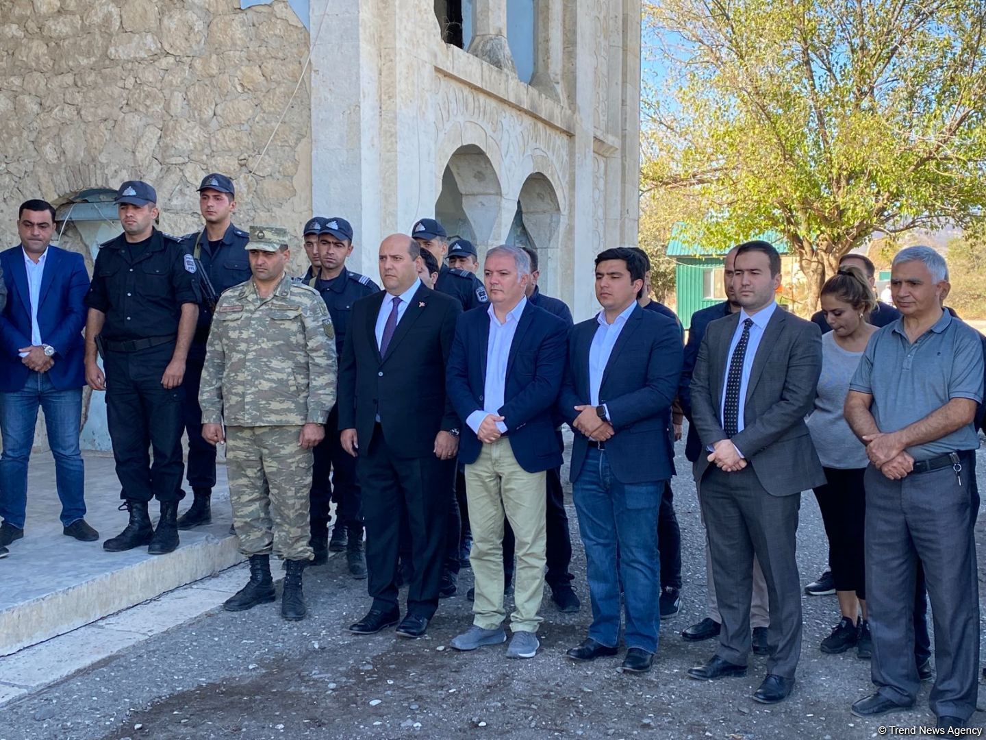 Address of Azerbaijani president to people on Remembrance Day broadcast in front of Juma Mosque in Aghdam (PHOTO)