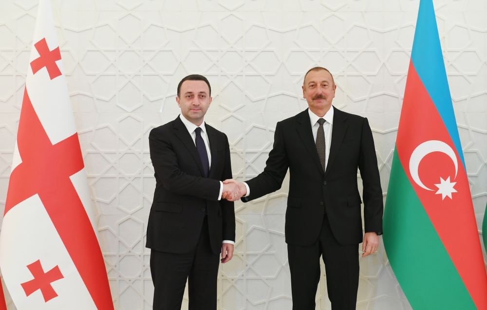 Azerbaijani president meets with Georgian PM (PHOTO/VIDEO)
