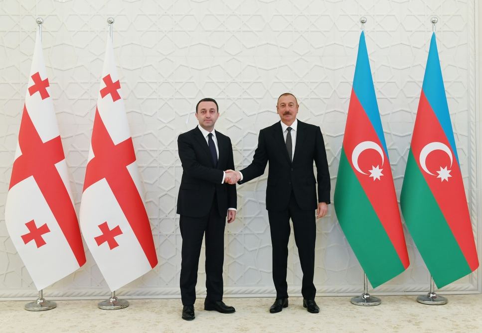 Azerbaijani president meets with Georgian PM (PHOTO/VIDEO)