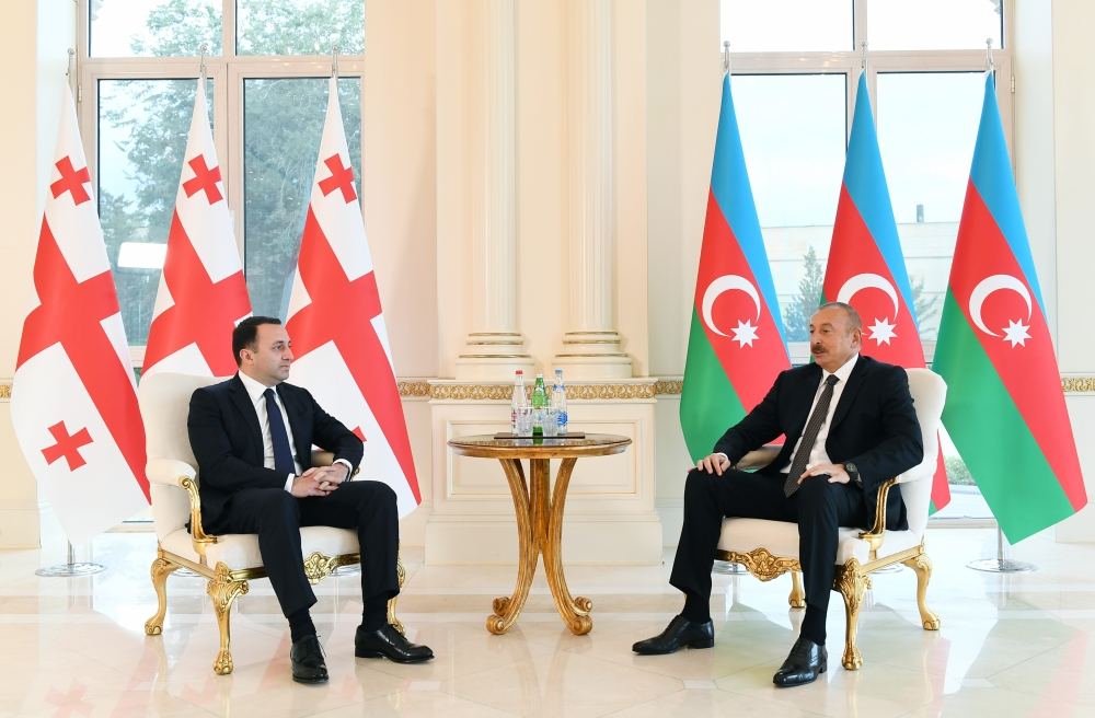 Azerbaijani president meets with Georgian PM (PHOTO/VIDEO)