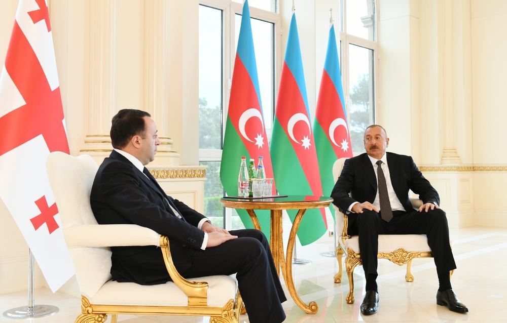 Azerbaijani president meets with Georgian PM (PHOTO/VIDEO)