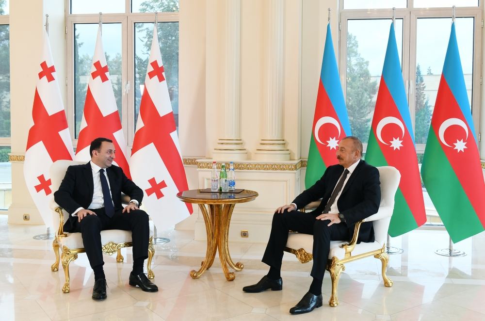 Azerbaijani president meets with Georgian PM (PHOTO/VIDEO)