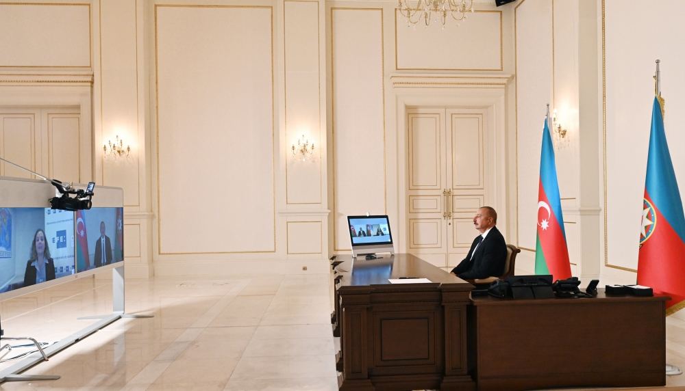 President Ilham Aliyev gave interview to Spanish EFE news agency (PHOTO/VIDEO)