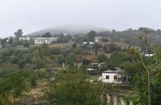 President Ilham Aliyev raises Azerbaijani flag in Talish village of Tartar district (PHOTO)