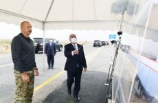 President Ilham Aliyev inaugurates highway leading to Sugovushan and Talish villages (PHOTO)